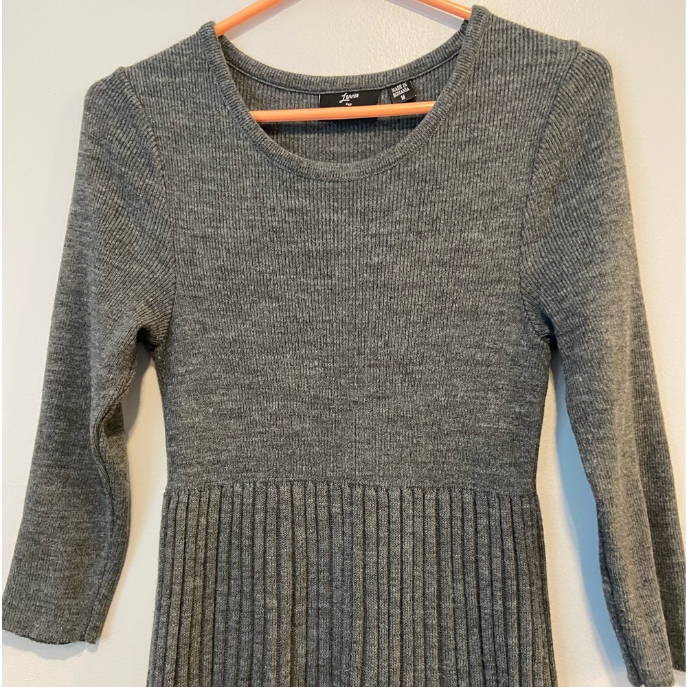 Gray sweater dress